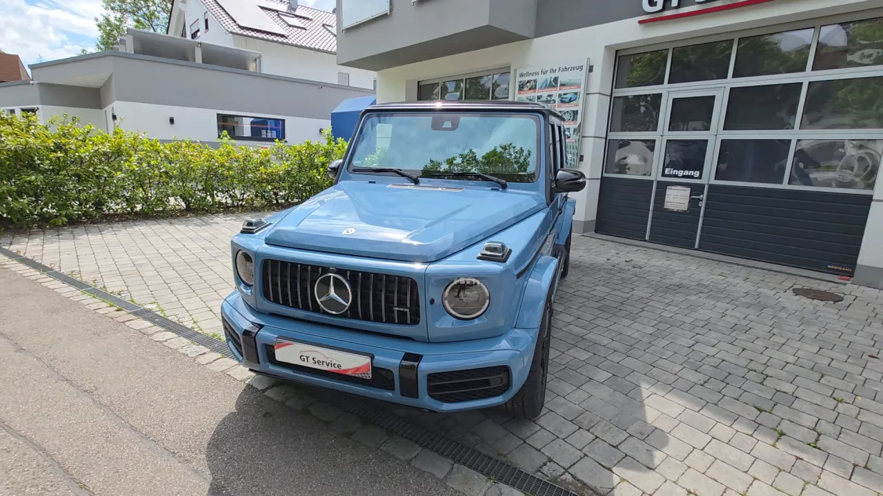 Rundgang um einen aufbereiteten Mercedes-AMG G 63 vor dem GT Service Studio in Eichenau bei München